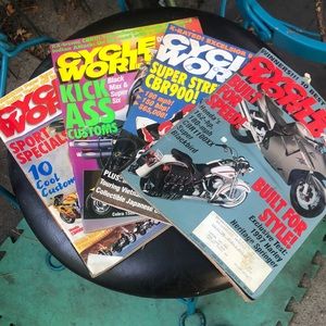 4 issues of Cycle World motorcycle magazine